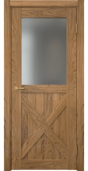Межкомнатная дверь Vetus Loft 7.2 шпон дуб шервуд, матовое стекло — 263