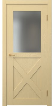 Межкомнатная дверь Vetus Loft 7.2 эмаль RAL 1001 по шпону ясеня, матовое стекло — 272