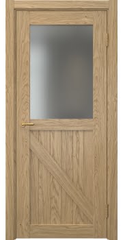 Межкомнатная дверь Vetus Loft 9.2 натуральный шпон дуба, матовое стекло — 0298