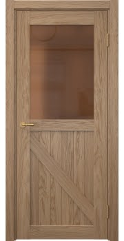 Комнатная дверь Vetus Loft 9.2 (шпон дуб светлый, остекленная)