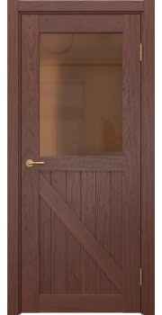 Межкомнатная дверь, Vetus Loft 9.2 (шпон красное дерево, остекленная)