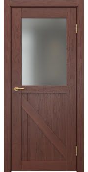 Межкомнатная дверь Vetus Loft 9.2 шпон красное дерево, матовое стекло — 0307