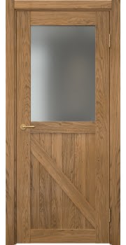 Межкомнатная дверь Vetus Loft 9.2 шпон дуб шервуд, матовое стекло — 0304