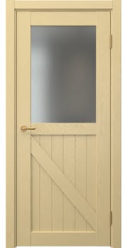 Межкомнатная дверь Vetus Loft 9.2 эмаль RAL 1001 по шпону ясеня, матовое стекло — 0313