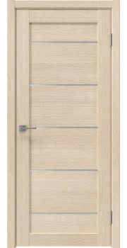 Комнатная дверь Vilis 06-13 (экошпон лиственница кремовая, остекленная)