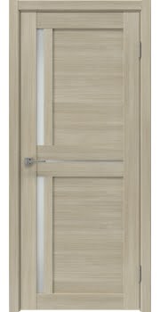Межкомнатная дверь Vilis 13 экошпон дуб дымчатый, матовое стекло — 0026