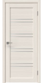 Межкомнатная дверь Vilis 21 экошпон лиственница беленая, матовое стекло — 0044
