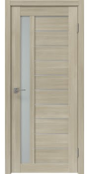 Межкомнатная дверь Vilis 26 экошпон дуб дымчатый, матовое стекло — 0058