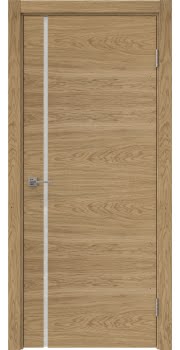 Межкомнатная дверь Vitrum 1.1 натуральный шпон дуба, триплекс белый — 0615