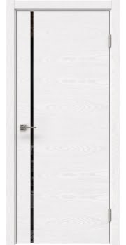 Межкомнатная дверь Vitrum 1.1 шпон ясень белый, триплекс черный — 626