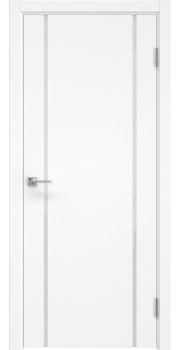 Дверь межкомнатная, Vitrum 1.2 (эмаль белая, со стеклом)