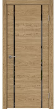 Межкомнатная дверь Vitrum 1.2 натуральный шпон дуба, триплекс черный — 640