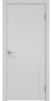Межкомнатная дверь Vitrum 1.2 эмаль RAL 7047, триплекс белый — 0630