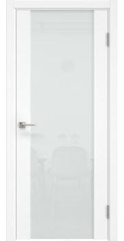 Комнатная дверь Vitrum 1.3 (эмаль белая, со стеклом)