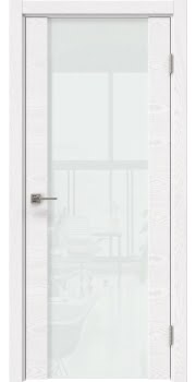 Межкомнатная дверь Vitrum 1.3 шпон ясень белый, триплекс белый — 0673