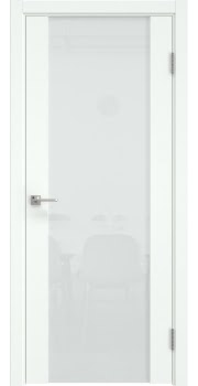 Межкомнатная дверь Vitrum 1.3 эмаль RAL 9003, триплекс белый — 0656