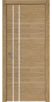 Межкомнатная дверь Vitrum 1.4 натуральный шпон дуба, триплекс белый — 0687