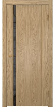 Межкомнатная дверь Vitrum 2.1 натуральный шпон дуба, триплекс черный — 0706