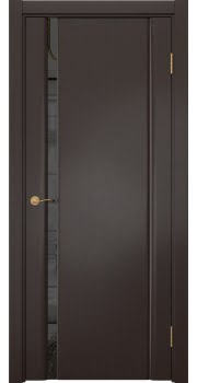 Межкомнатная дверь Vitrum 2.1 шпон венге, триплекс черный — 0703