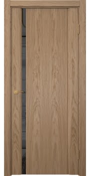 Дверь межкомнатная, Vitrum 2.1 (шпон дуб светлый, со стеклом)