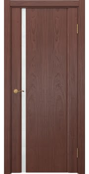 Дверь погонажная, Vitrum 2.1 (шпон красное дерево, остекленная)
