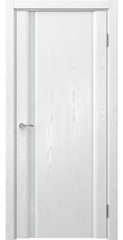 Межкомнатная дверь Vitrum 2.1 шпон ясень белый, триплекс белый — 0720