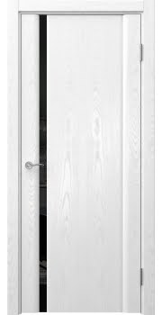 Межкомнатная дверь Vitrum 2.1 шпон ясень белый, триплекс черный — 721