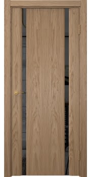 Межкомнатная дверь Vitrum 2.2 шпон дуб светлый, триплекс черный — 731