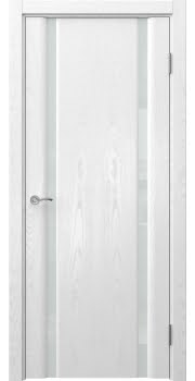 Межкомнатная дверь Vitrum 2.2 шпон ясень белый, триплекс белый — 0742