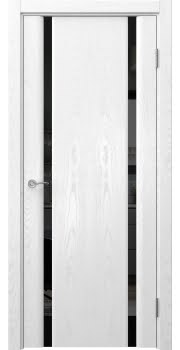 Межкомнатная дверь Vitrum 2.2 шпон ясень белый, триплекс черный — 743