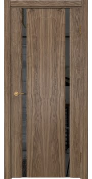 Межкомнатная дверь Vitrum 2.2 шпон американский орех, триплекс черный — 0740