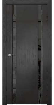 Межкомнатная дверь Vitrum 2.2 шпон ясень черный, триплекс черный — 0745