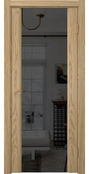 Дверь погонажная, Vitrum 2.3 (натуральный шпон дуба, со стеклом)