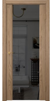 Межкомнатная дверь, Vitrum 2.3 (шпон дуб светлый, со стеклом)