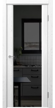 Дверь погонажная, Vitrum 2.3 (шпон ясень белый, со стеклом)