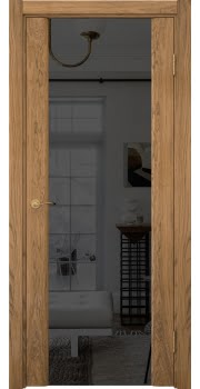 Деревянная дверь, Vitrum 2.3 (шпон дуб шервуд, со стеклом)